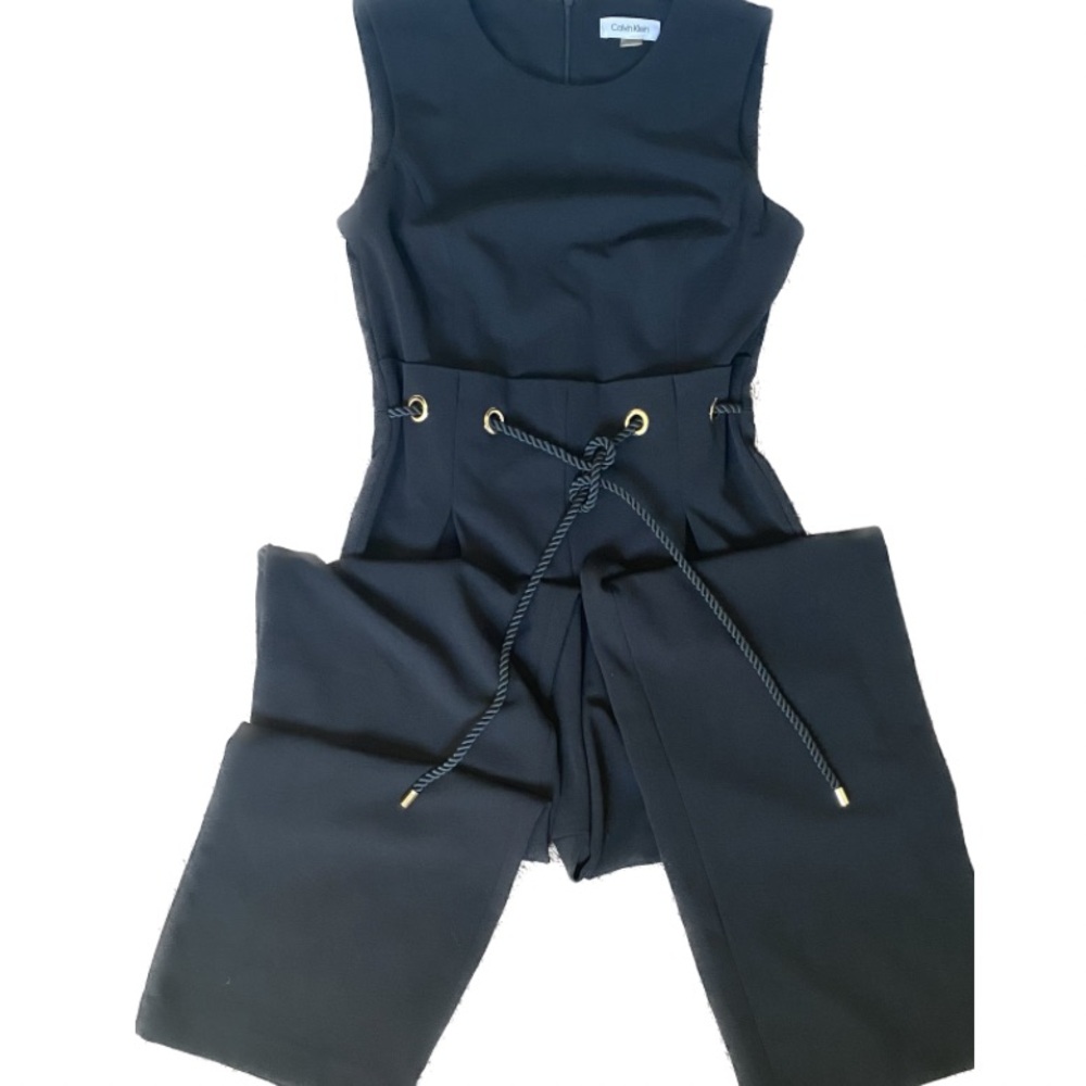 Calvin Klein full length black romper